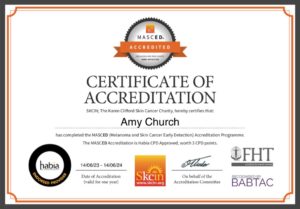 MASCED accreditation - Amy Church